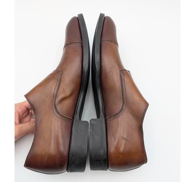 $485 Magnanni Montego Cap Toe Double Monk Strap Shoes Tabaco Brown Size US9 EU42 - Picture 7 of 13